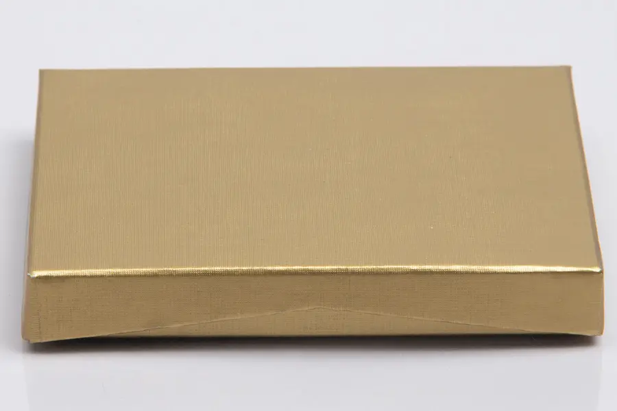 4-5/8X3-3/8X5/8 GOLD LINEN  W/BLACK POP UP INSERT