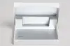 4-5/8X3-3/8X5/8 WHITE LINEN W/SILVER POP UP INSERT