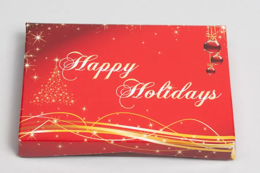 4-5/8X3-3/8X5/8 RED ORNAMENT PAPER POP UP INSERT