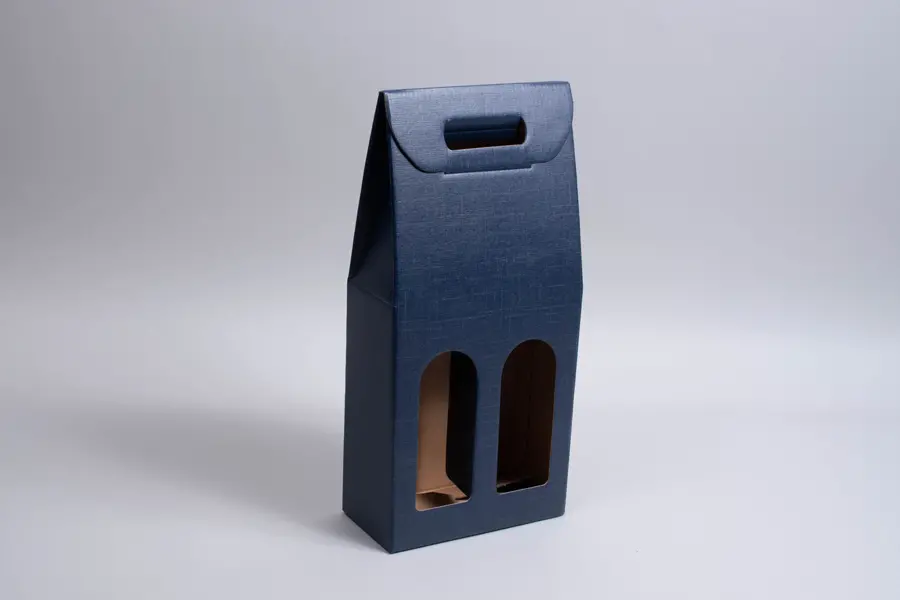 7 X3-1/2X15 WIND BOTTLE CARRIER JUTA BLU 2 BOT