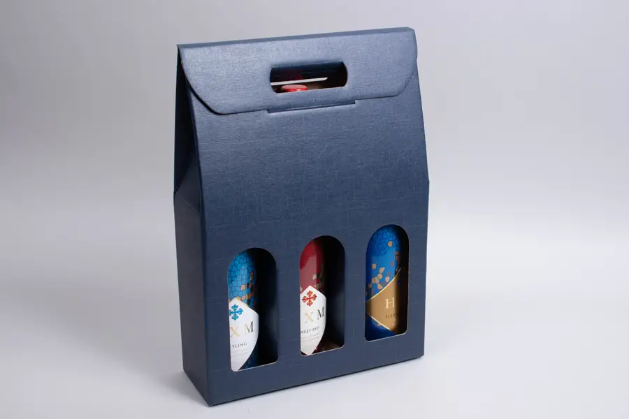 10-5/8X3-1/2X15 WIND BOTTLE CARRIER JUTA BLU 3 BOT