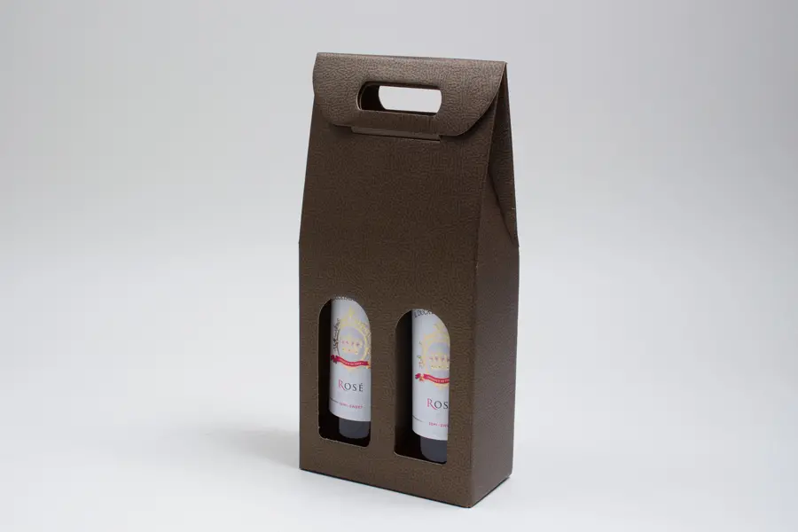 7 X 3-1/2 X 15 WIND BOTTLE CARRIER CHOCOLATE PEBBLE 2 BOT