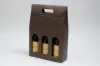 10-5/8 X 3-1/2 X 15 WIND BOTTLE CARRIER CHOCOLATE PEBBLE 3 BOT