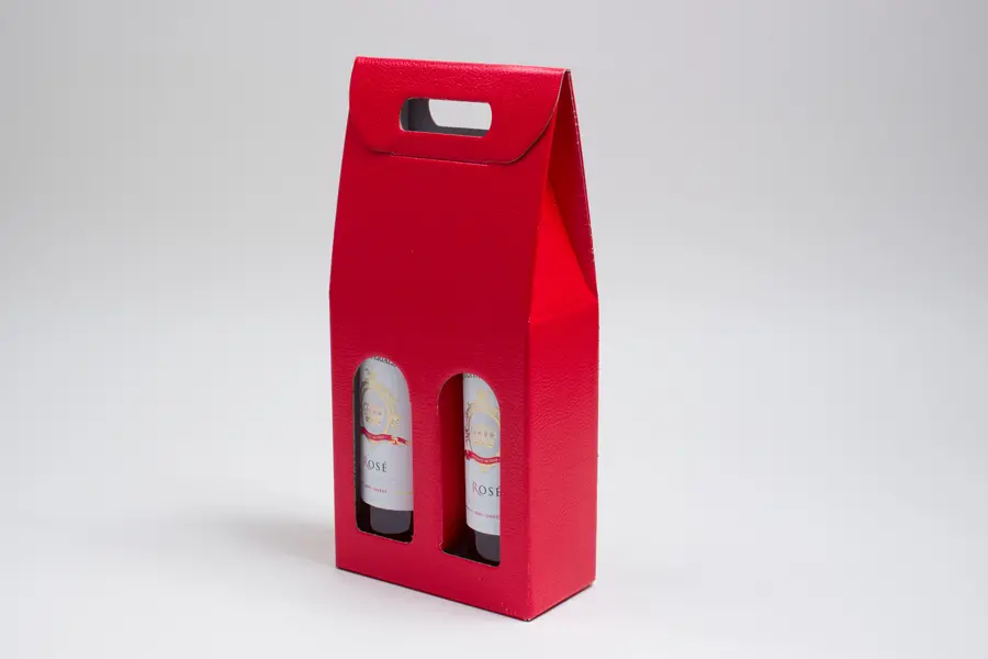 7 X 3-1/2 X 15 WIND BOTTLE CARRIER RED PEBBLE 2 BOT