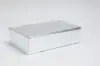 7-1/4 X 3-1/2 X 13-3/8 BOTTLE BOX  SILVER LINEN 2 BOT W/INSERTS
