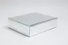 11 X 3-1/2 X 13-3/8  BOTTLE BOX  SILVER LINEN 3 BOT W/INSERTS