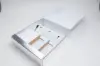 11 X 3-1/2 X 13-3/8  BOTTLE BOX  SILVER LINEN 3 BOT W/INSERTS