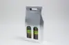 7 X 3-1/2 X 15 WIND BOTTLE CARRIER SILVER LINEN 2 BOT