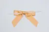 2-1/2" X 2" SATIN GOLD PRE-TIED BOW CLEAR TWIST TIE
