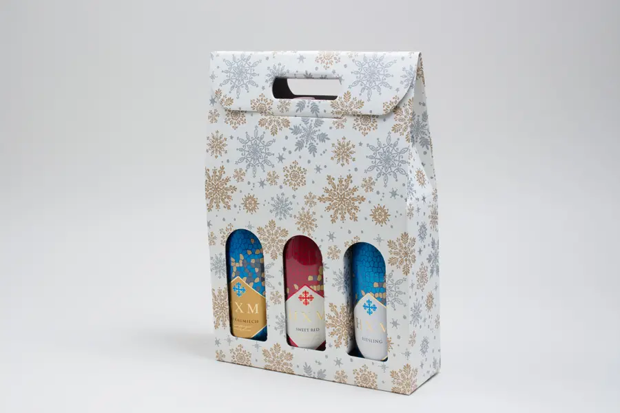 10-5/8 X 3-1/2 X 15 WIND BOTTLE CARRIER ALPINE SNOWFLAKE 3 BOT