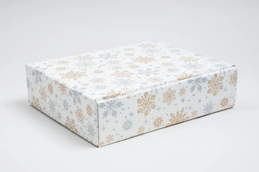 11 X 3-1/2 X 13-3/8 BOTTLE BOX ALPINE SNOWFLAKE 3 BOT W/INSERTS