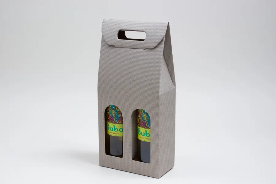 7 X 3-1/2 X 15 WIND BOTTLE CARRIER GRAY GROOVE 2 BOT
