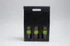 10-5/8 X 3-1/2 X 15 WIND BOTTLE CARRIER BLACK LINEN 3 BOT