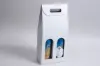 7 X3-1/2X15 WIND BOTTLE CARRIER WHITE KRAFT 2 BOT