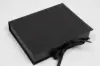 7X5-1/2X1-1/4 MATTE BLACK W/ BLACK RIBBON JEWELRY BOX